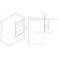Шторка на ванну RGW SC-01 100x150, профиль хром, стекло прозрачное/8 мм, арт-03110110-11 — фото 7, Шторки для ванной распашные