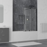 Шторка на ванну 120*150 RGW SC-47 B Чёрный/Прозрачное/6 мм арт-41114712-14 — фото 2, Шторки для ванной раздвижные