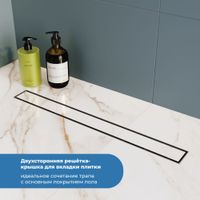 Душевой лоток прямой INRAIN SRL-21-80 800 Ø 50 мм хром арт-SL212180-CH — фото 2, Душевые лотки