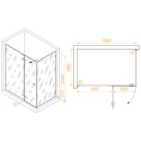 Душевой уголок 160*100*200 RGW SV-040 Прямоуг./Хром/Матовое/8 мм (2 уп.) арт-353204060-21 — фото 6, Прямоугольные душевые уголки