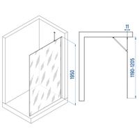 Душевая перегородка INRAIN MONT-102 / 120х195 / Белый / Прозрачное / 6 мм арт-73MO10212-TW — фото 2, Душевые перегородки