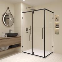 Душевой уголок 120* 90*185 RGW CL-046-B Прямоуг./Чёрный/Прозрачное/6 мм арт-350904629-14 — фото 1, Прямоугольные душевые уголки