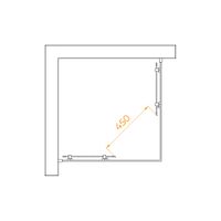 Душевой уголок  80* 80*195 RGW PA-030-B Квадрат/Чёрный/Прозрачное/6 мм (Easy) арт-3508103088-14 — фото 4, Квадратные душевые уголки