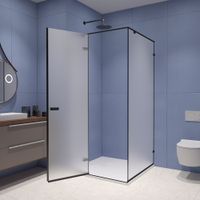 Товар: Душевой уголок RGW SV-030-B 100х100см, квадратный, профиль чёрный, стекло матовое, арт-353203000-24 - фото 5 Душевой уголок RGW SV-030-B 100х100см, квадратный, профиль чёрный, стекло матовое, арт-353203000-24 — фото 5, Квадратные душевые уголки