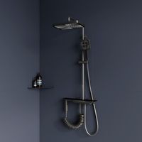 Душевая стойка RGW SP-35-Gr Серый Головной душ/Термостат (Гигиенический душ) арт-51140135-11 — фото 8, Душевые стойки