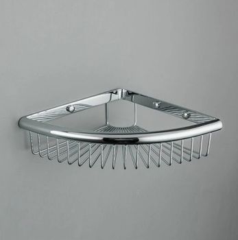 Полка корзина Frap F352 угловая Хром — фото 2, Полки для ванной и душа