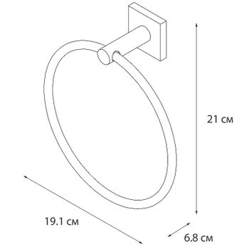 Кольцо для полотенец Fixsen Lux Chrome FX-15011 Хром — фото 3, Полотенцедержатели