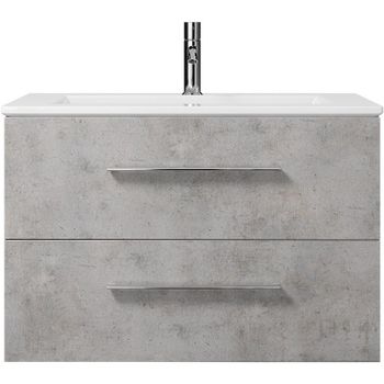 Тумба под раковину Creto Ares 80 10-1113B подвесная Серый Бетон — фото 1, Тумбы под раковину