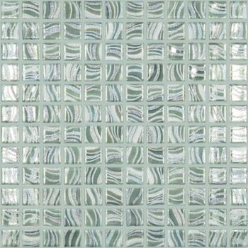 Стеклянная мозаика Vidrepur Glitter Jade №7806 на сетке 25x25 см — фото 1, Мозаика
