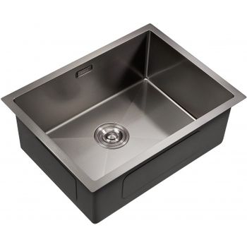 Кухонная мойка Milacio Denia 58 MC.77459 Вороненая сталь — фото 1, Кухонные мойки