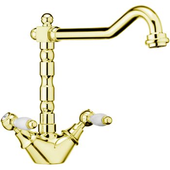 Смеситель для кухни Webert Kitchen Dorian DO780102010 Золото — фото 1, Смесители для кухни