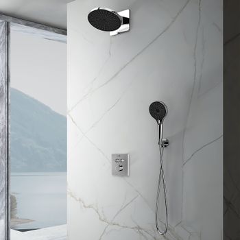 Душевая система Vincea Inspire VSFW-3I21MT5CH с термостатом Хром — фото 3, Встраиваемые душевые комплекты