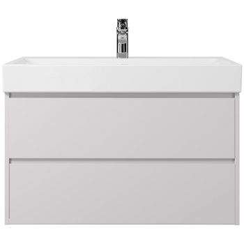 Тумба под раковину Creto Scala 80 3-1078W подвесная Белая глянцевая — фото 1, Тумбы под раковину