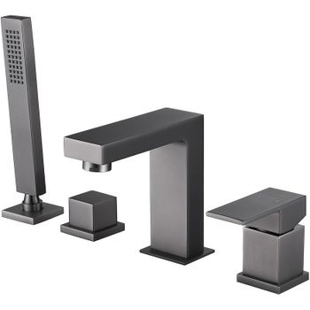 Смеситель на борт ванны Abber Daheim AF8213NG Никель — фото 1, Смесители на борт ванны