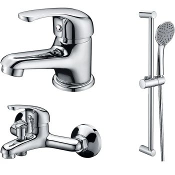 Комплект смесителей WasserKRAFT A31011 Хром — фото 1, Готовые комплекты для ванной комнаты