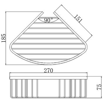 Полка корзина Aquatek AQ4006MB угловая Черная матовая — фото 2, Полки для ванной и душа