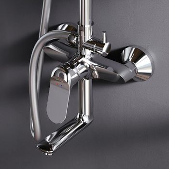 Душевая система AM.PM Sunny F0785C900 Хром — фото 10, Душевые стойки