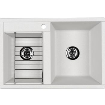 Кухонная мойка Aquaton Делия 78 DBL 1A723132DE240 Жемчуг — фото 1, Кухонные мойки