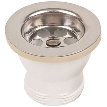 Выпуск для кухонной мойки Wirquin 30718054 Нержавеющая сталь — фото 1, Донные клапаны