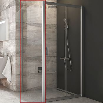 Душевая стенка Ravak Blix BLPS-90 9BH70C00ZH профиль блестящий стекло Графит — фото 1, Боковые стенки