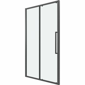 Душевая дверь Grossman Cosmo 130 100.K33.02.130.42.00 профиль Графит сатин стекло прозрачное — фото 2, Раздвижные душевые двери