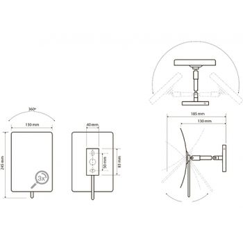 Косметическое зеркало Bemeta 116201222 Хром — фото 3, Косметические зеркала