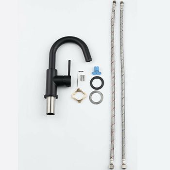 Смеситель для раковины Aquatek Европа AQ1307MB Черный матовый — фото 4, Смесители для раковины