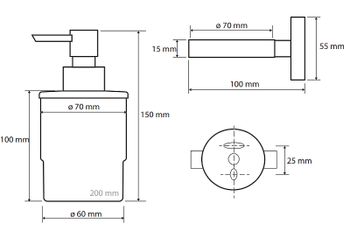 Дозатор для жидкого мыла Bemeta Omega 138709041 Хром — фото 2, Дозаторы