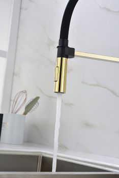 Смеситель для кухни Paulmark Halt Ha214021-G Золото — фото 5, Смесители для кухни