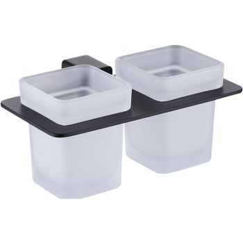 Стакан для зубных щеток Raglo R301.08.06 двойной Черный матовый — фото 1, Стаканы для зубных щеток