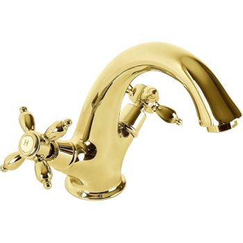 Смеситель для раковины Cezares Nostalgia-LS1-03/24 Золото 24 карат — фото 1, Смесители для раковины