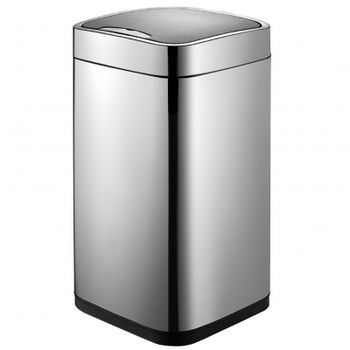 Ведро для мусора WeltWasser Rone MT 9L сенсорное 10000000874 Хром матовый — фото 1, Мусорные ведра