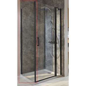 Душевая стенка Jacob Delafon Contra 80 E22FT80-BL профиль Черный матовый стекло прозрачное — фото 1, Боковые стенки