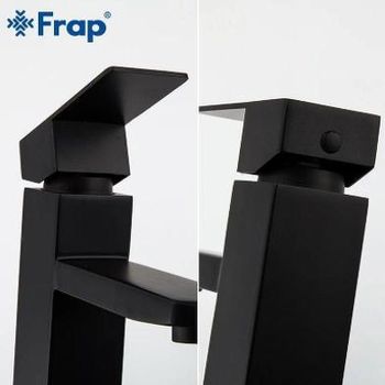 Смеситель для раковины Frap H802-6 F10802-6 Черный матовый — фото 2, Смесители для раковины
