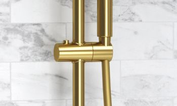 Душевая система WasserKRAFT Aisch A199.262.201.BG Thermo с термостатом Золото матовое — фото 10, Душевые стойки