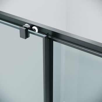 Душевая дверь Grossman Cosmo 120 100.K33.02.120.21.00 профиль Черный матовый стекло прозрачное — фото 8, Раздвижные душевые двери