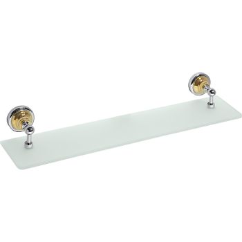 Стеклянная полка Bemeta Retro Gold and Сhrom 144202248 Золото Хром — фото 1, Полки для ванной и душа