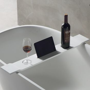 Полка для ванны Abber Stein AS1601 Белая — фото 1, Полки для ванной и душа