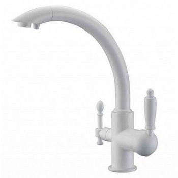Смеситель для кухни ZorG Clean Water ZR 314 YF-33 WHITE Белый — фото 1, Смесители для кухни
