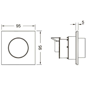 Клавиша смыва Tece Flushpoint 9240984 Белая глянцевая — фото 2, Кнопки смыва