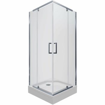 Душевой уголок Triton Каппа-Хром 90х90 Щ0000054221 профиль Хром стекло прозрачное — фото 1, Квадратные душевые уголки