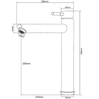 Смеситель для раковины Orange Steel M99-121b Черный матовый — фото 6, Смесители для раковины