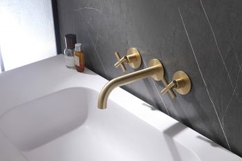 Смеситель для раковины Abber Wasser Kreis AF81121G Золото матовое — фото 2, Смесители для раковины