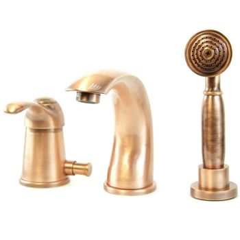 Смеситель на борт ванны Webert Aurora AU850701060 Медь — фото 1, Смесители на борт ванны