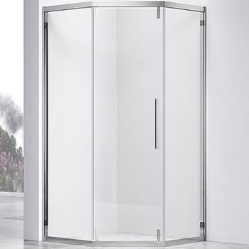 Душевой уголок Vincea Show 100x100 VSP1-4SH100CL профиль Хром стекло прозрачное — фото 1, Душевые уголки трапеция
