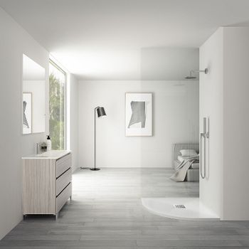 Душевой поддон из искусственного камня Vincea 90x90 VST-4SQ9090W+Vsph-D132 Белый матовый — фото 4, Душевые поддоны из искусственного камня