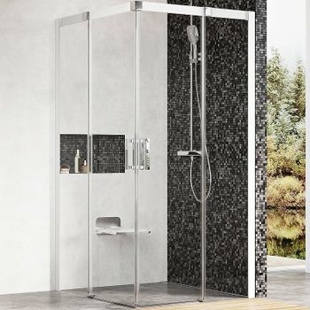 Душевой уголок Ravak Matrix MSRV4-100 100x100 1WVAA100Z1 профиль Белый стекло Transparent — фото 1, Квадратные душевые уголки