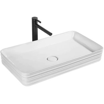 Раковина-чаша CeramaLux 65 W1531 (D1408) Белая — фото 1, Раковины накладные