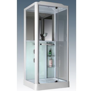 Душевая кабина Grossman GR-126 100x90 профиль Белый стекло прозрачное — фото 1, Душевые кабины