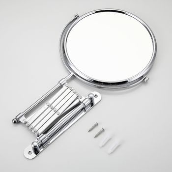 Косметическое зеркало Frap F6408 с увеличением Хром — фото 4, Косметические зеркала